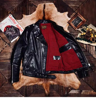 Load image into Gallery viewer, YR!Top.Classic 613 Motor Biker Style, Retro Genuine Leather Jacket, Luxury Tanned Cowhide Coat, Vintage Leather, 1.5mm Horsehide
