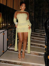 Load image into Gallery viewer, Weird Puss Sexy See Through Dress + Shawl
