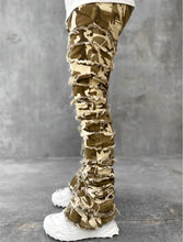 Load image into Gallery viewer, American  Stretch Patch Denim Straight-Leg Pants
