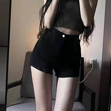 Cargar imagen en el visor de la galería, High Waist Denim  Elastic  Shorts
