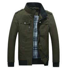 Load image into Gallery viewer, 2023 new Pilot Bomber Jacket Coats Mens Cotton Cargo Jackets With Zipper Pockets Retro Casual Work Jacket Male Clothing Outwear
