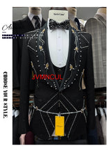 Load image into Gallery viewer, Europe Style Handmade Beaded Suit
