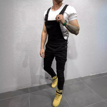 Load image into Gallery viewer, Men's Tie Dye Denim Overalls, Slim Fit and Slimming  Jeans
