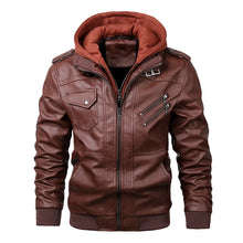 Load image into Gallery viewer, KB New Men's Leather Jackets Autumn Casual Motorcycle PU Jacket Biker Leather Coats Brand Clothing EU Size SA722

