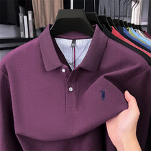 Load image into Gallery viewer, High end brand 100% cotton long sleeve polo shirt fashion luxury pony embroidery business casual comfort new Paul men's T-shirt
