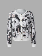 Load image into Gallery viewer, Women`s Knitted  Retro Geometric Pattern Casual Office Jacket
