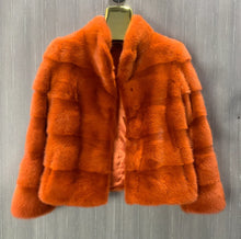 Load image into Gallery viewer, Women's Natural Mink Fur Jacket, Real Mink Fur Jacket,
