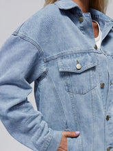 Load image into Gallery viewer, Women's  Denim Long Sleeve Oversized Button Jacket
