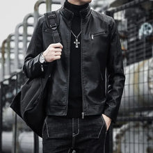 Load image into Gallery viewer, Leather Suit Jacket Men Slim FitLeather jacket
