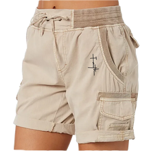 Load image into Gallery viewer, Women Short  Cargo Pocket Elastic Waist Shorts
