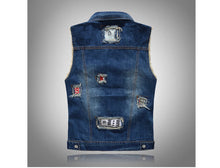 Load image into Gallery viewer, Men Denim Vest Jacket
