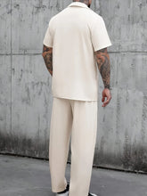 Load image into Gallery viewer, Men's Short-Sleeve , Solid Color European &amp; American Style Casual 2-Piece  Suit
