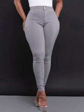Cargar imagen en el visor de la galería, Women's Casual High-waisted Denim Small Pants
