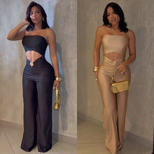 Lade das Bild in den Galerie-Viewer, FAGADOER Sexy Hollow Out Bodycon Jumpsuit

