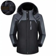 Cargar imagen en el visor de la galería, Chaqueta reflectante de algodón grueso con forro polar para hombre, chaqueta de invierno para exteriores, cálida, para escalada, informal

