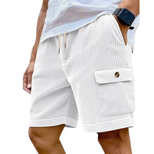 Load image into Gallery viewer, American Men's Heavy Loose Four Seasons Hip Hop Casual Sports Running Corduroy Tooling Shorts
