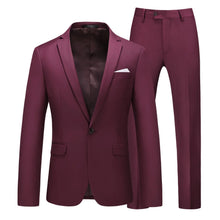 Load image into Gallery viewer, Men's Suits 2 PCS Sets Fashion Business Casual Formal Clothes Man Solid Slim Prom Party Blazer Coats+Trousers Sets Plus Size 6XL
