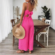 Load image into Gallery viewer, 2025 Simple Style Jumpsuit Jumpsuits For Woman  Wide Leg Women's Clothing Casual Sleeveless Sling Solid Color Holiday Vacation
