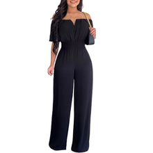 Load image into Gallery viewer, 2026 Jumpsuits for Women Summer Fashion Off Shoulder Casual Short Sleeve Wide Leg Rompers Sexy Slim Ladies Overalls Streetwear
