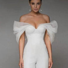 Load image into Gallery viewer, Jumpsuits Women Elegant Luxury Deep V Neck Sleeveless Bandage Jumpsuit Elastic Waist Long Pants Ankle length for Celebrity Party
