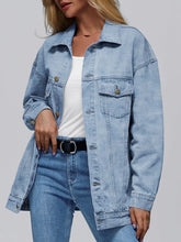 Load image into Gallery viewer, Women's  Denim Long Sleeve Oversized Button Jacket

