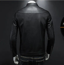 Load image into Gallery viewer, Trendy Men Slim Moto Leather Jackets Coats New Fashion Man Spring Autumn PU Leather Coats Male Solid Casual Thin Leather Coats
