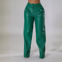 Lade das Bild in den Galerie-Viewer, African High Waist PU Pants
