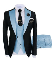 Load image into Gallery viewer, Men  Slim Fit  Tuxedos  Formal  Jacket Pant Vest 3 Pieces Suit
