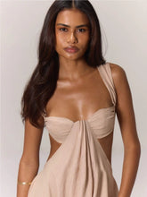 Load image into Gallery viewer, Hollow Out Slim Solid Color Sleeveless Casual Elegant Temperament Simple Jumpsuit
