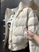 Load image into Gallery viewer, Women Single Breasted Hooded Cotton  Parkas Jacket
