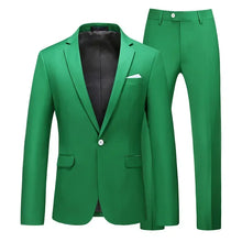 Load image into Gallery viewer, Men's Suits 2 PCS Sets Fashion Business Casual Formal Clothes Man Solid Slim Prom Party Blazer Coats+Trousers Sets Plus Size 6XL
