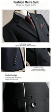 Load image into Gallery viewer, Men's Suits Complete Men's Suits 3‑Piece Outfit Set Elegant Wrinkle‑Resistant Well‑Tailored For Wedding Business Meetings
