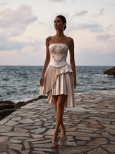 Load image into Gallery viewer, Moden Mini Bridal Dresses A-Line Backless Corset Party Dress Customized Short Prom Gown vestidos de novia
