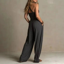 Load image into Gallery viewer, Female Jumpsuit New Sleeveless Women's Fashionable Casual Wide Leg Pants Simple Slim Fit Solid Color Slimming Jumpsuit
