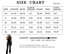 Lade das Bild in den Galerie-Viewer, Casual Workout  Short Sleeve Crop High Waist Foldover Flare Pants Sets
