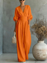 Load image into Gallery viewer, Women  V-neck Jumpsuits forOffusers Overalls Vacation Outfit New
