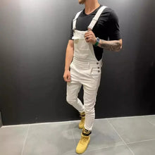 Load image into Gallery viewer, Men's Tie Dye Denim Overalls, Slim Fit and Slimming  Jeans
