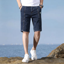 Load image into Gallery viewer, Men's Shorts Summer Thin Stretch Versatile Casual Denim Shorts Cotton Breathable Straight Short Jeans Classic Male Clothing
