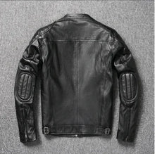 Load image into Gallery viewer, 2025 New Leather Jacket Top Layer 100% Cowhide Leather Clothes Men's Stand Collar Motorcycle Clothes  Autumn Winter Plus Size
