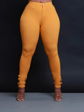 Cargar imagen en el visor de la galería, Women's Casual High-waisted Denim Small Pants
