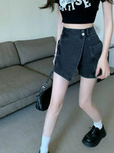 Load image into Gallery viewer, High Waist Denim Women Loose Slimming Hip Covering Skirt  Shorts
