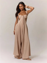 Load image into Gallery viewer, Hollow Out Slim Solid Color Sleeveless Casual Elegant Temperament Simple Jumpsuit

