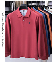 Load image into Gallery viewer, High end brand 100% cotton long sleeve polo shirt fashion luxury pony embroidery business casual comfort new Paul men's T-shirt
