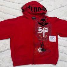 Cargar imagen en el visor de la galería, Sudadera con capucha con estampado de calavera gótica Y2K
