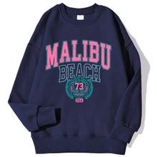 Load image into Gallery viewer, New York California Malibu Letter Sweatshirts Winter Women Casual Loose Hoodie Fleece Warm Crewneck Pullover Comfortable Clothes
