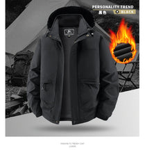 Load image into Gallery viewer, Winter Coat Men Windbreakers Waterproof Jackets Hoodies Male Outerwear Multi-pocket Motorcycle Cargo Coats Parkas Men Clothing
