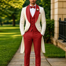 Load image into Gallery viewer, Men's Summer 3-Piece Tailcoat Suit
