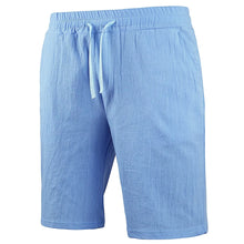 Lade das Bild in den Galerie-Viewer, Men's Summer New Cotton Linen Shorts Male lightweight Breathable Solid Color Linen Trousers Versatile Streetwear Short Pants
