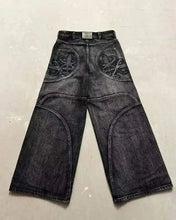 Load image into Gallery viewer, 2025 Summer New American Retro Washed Embroidered Jeans Men'S Trendy Brand Street Loose Straight Tube
