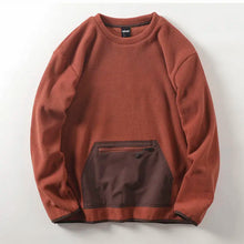 Load image into Gallery viewer, Men's Casual Versatile Pullover Top Self Heating Zipper Pocket Sweatshirt
